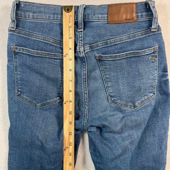 Madewell Jeans Womens 26 Blue Slinny Crop Mid Rise Dark Wash Button Fly - Picture 11 of 14
